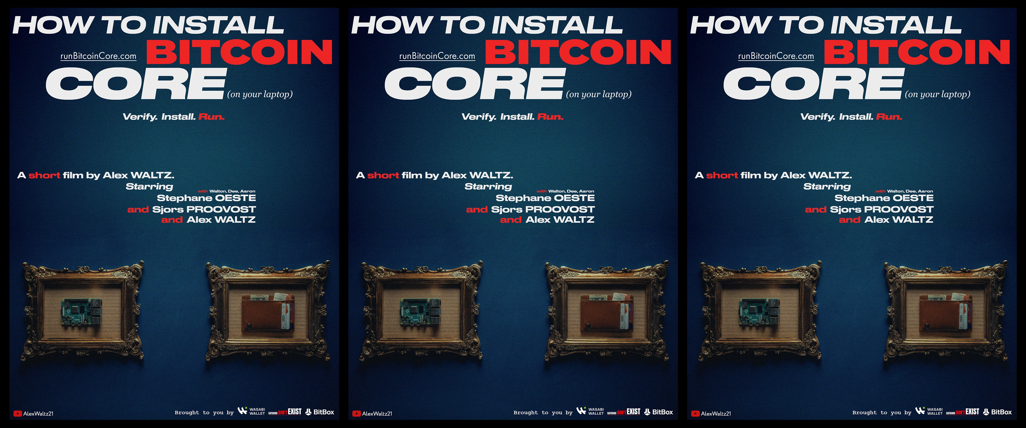 How to install Bitcoin Core Short movie poster Alex Waltz